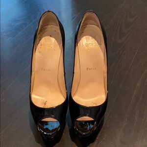 Christian Loubtoutin Black Patent Leather Heels